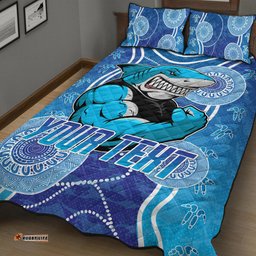 Sharks Rugby Quilt Bed Set Custom Sharks Quilt Bed Set