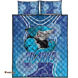 Sharks Rugby Quilt Bed Set Custom Sharks Quilt Bed Set