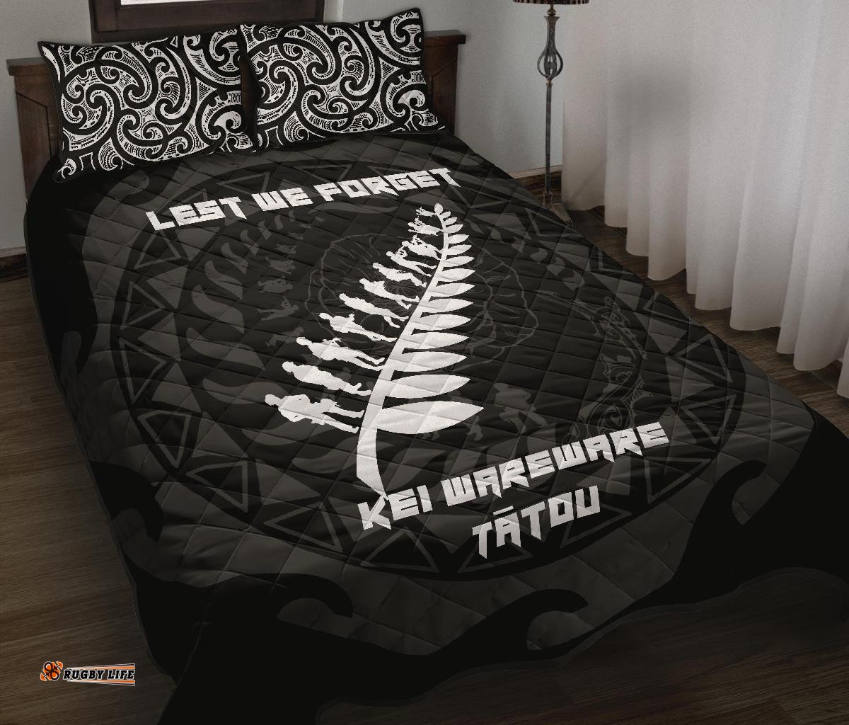 ANZAC Tattoo New Zealand, Lest We Forget Quilt Bed Set