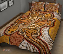 Aboriginal Quilt Bed Set Indigenous Two Lizard Vintage Stye