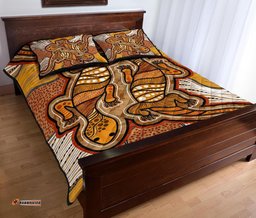 Aboriginal Quilt Bed Set Indigenous Two Lizard Vintage Stye