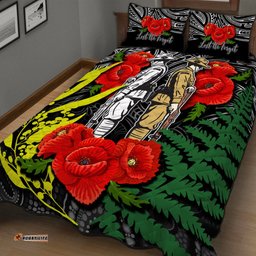ANZAC Day Quilt Bed Set Maori Patterns White Color