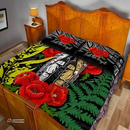 ANZAC Day Quilt Bed Set Maori Patterns White Color