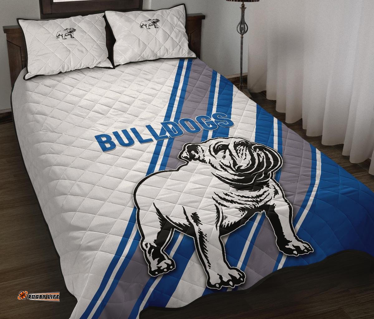 canterbury bankstown bulldogs quilt bed set simple style