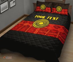 Personalised Aboriginal Quilt Bed Set Aussie Indigenous Flag