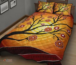 Aboriginal Quilt Bed Set Tree In Spring Season