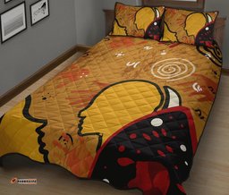 Aboriginal Quilt Bed Set, Mother and Son Hand Art