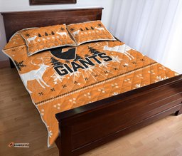 GWS Giants Quilt Bed Set Christmas Ugly Style