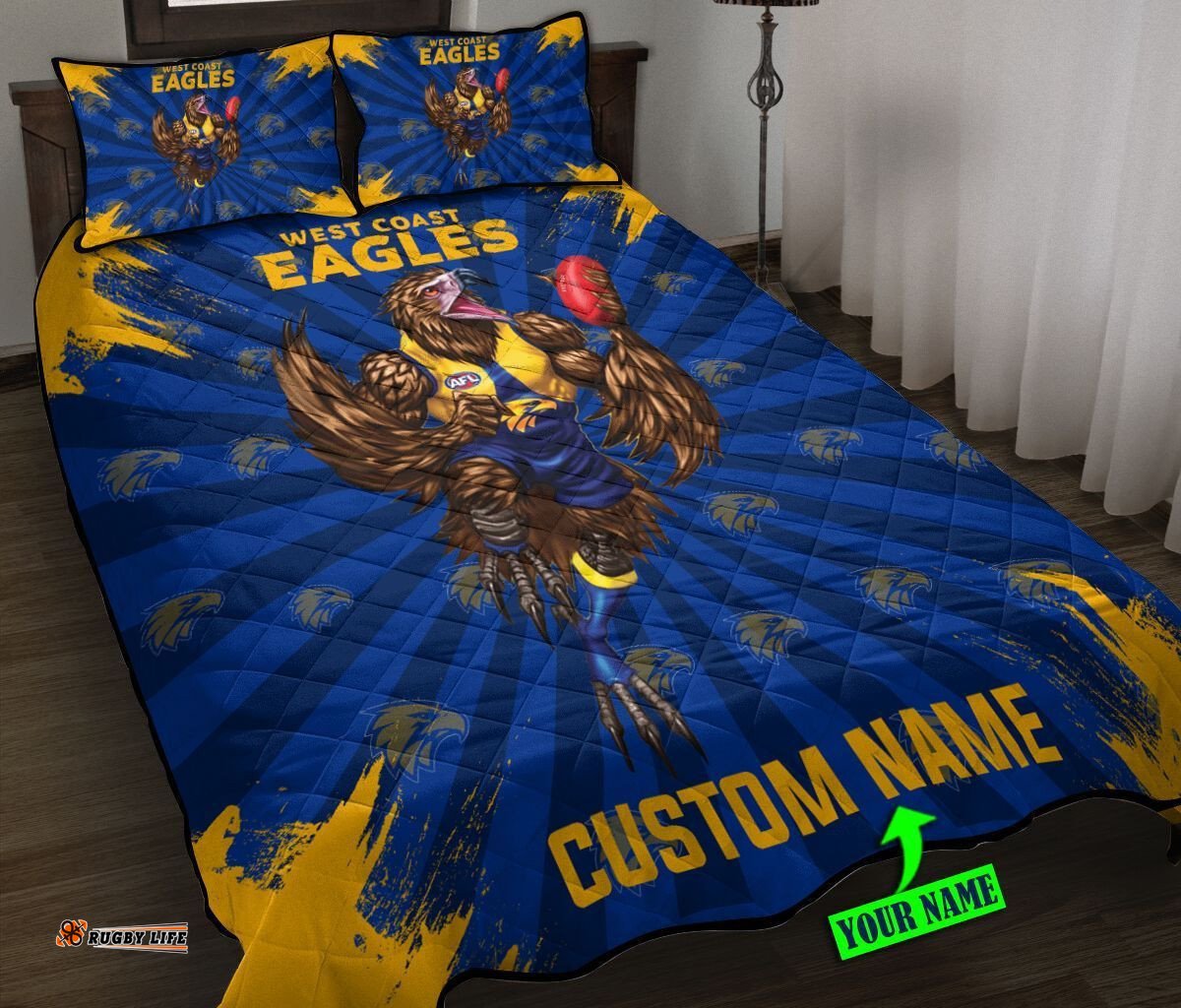 West Coast Eagles Quilt Set Personalised