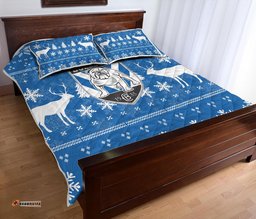 canterbury bankstown bulldogs quilt bed set christmas ugly style