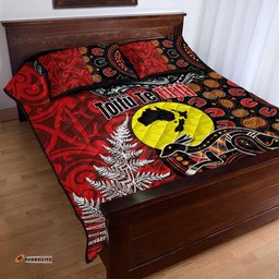 Aotearoa and Australia Toitu Te Tiriti Quilt Bed Set Honour the Treaty Te Tiriti Is Us