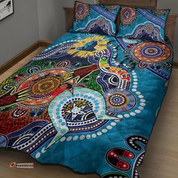 personalised titans naidoc week 2024 quilt bed set australia aboriginal dot painting dt02