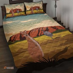 Australia Personalised Quilt Bed Set Uluru Scenery