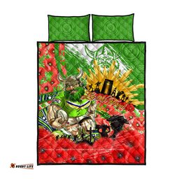 personalised mascot raiders anzac quilt bed set lest we forget dt02