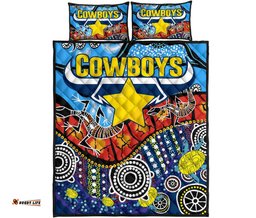 Cowboys Indigenous Quilt Bed Set