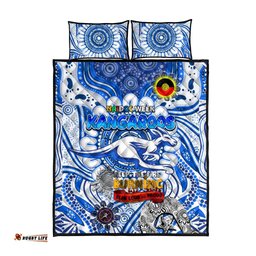 north melbourne kangaroos naidoc week 2024 quilt bed set mascot football dt02