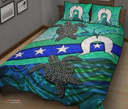 Quilt Bed Set Torres Strait Flag And Turtle
