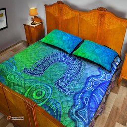 Aboriginal Torres Strait Islands Quilt Bed Set Wave Vibes