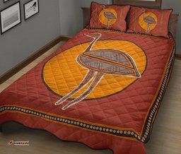 Aboriginal Quilt Bed Set Indigenous Emu