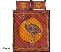 Aboriginal Quilt Bed Set Indigenous Emu