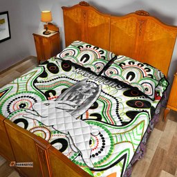 South Sydney Rabbitohs Quilt Bed Set Indigenous Premiers Trophy White