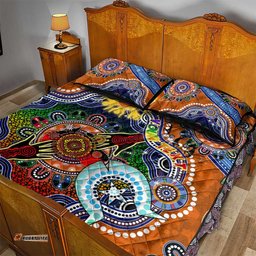custom naidoc week 2024 gws giants quilt bed set australia aboriginal dot painting dt02