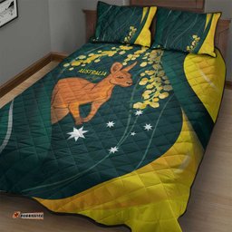 Australia Day Quilt Bed Set Kangaroo National Color