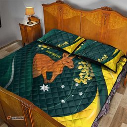 Australia Day Quilt Bed Set Kangaroo National Color