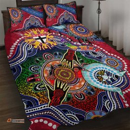 custom naidoc week 2024 st kilda saints quilt bed set australia aboriginal dot painting dt02