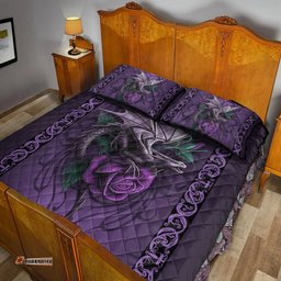 Celtic Quilts Bed Set Dragon Purple