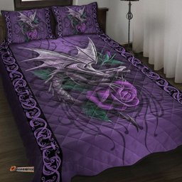 Celtic Quilts Bed Set Dragon Purple