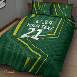 Pakistan Cricket Custom Quilt Bed Set Shaheen Falcon Go Champions