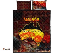 Aboriginal Quilt Bed Set Anangu Custodians