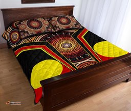 Quilt Bed Set Aboriginal With Dot Painting Art