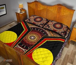 Quilt Bed Set Aboriginal With Dot Painting Art