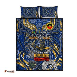 west coast eagles naidoc week 2024 quilt bed set mascot football dt02