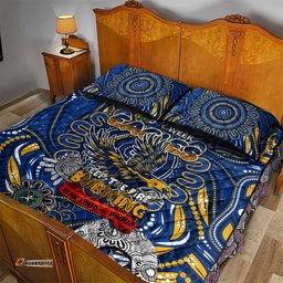 west coast eagles naidoc week 2024 quilt bed set mascot football dt02