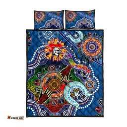 personalised knights naidoc week 2024 quilt bed set australia aboriginal dot painting dt02