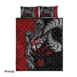 Aotearoa Toitu Te Tiriti Quilt Bed Set New Zealand Honour the Treaty Te Tiriti Is Us