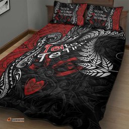 Aotearoa Toitu Te Tiriti Quilt Bed Set New Zealand Honour the Treaty Te Tiriti Is Us
