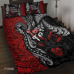 Aotearoa Toitu Te Tiriti Quilt Bed Set New Zealand Honour the Treaty Te Tiriti Is Us