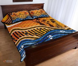 Aboriginal Quilt Bed Set Boab Tree Dot Painting Art Vero2