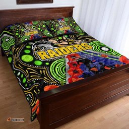 raiders rugby anzac aboriginal quilt bed set canberra raiders with anzac day poppy flower quilt bed set