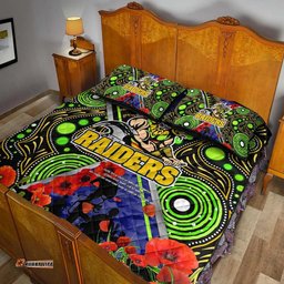 raiders rugby anzac aboriginal quilt bed set canberra raiders with anzac day poppy flower quilt bed set