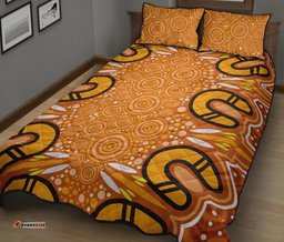 Aboriginal Quilt Bed Set Indigenous Art Patterns Ver03
