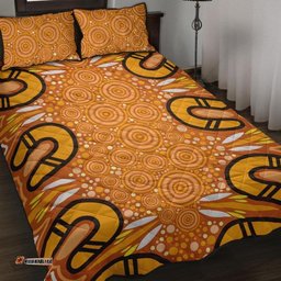 Aboriginal Quilt Bed Set Indigenous Art Patterns Ver03