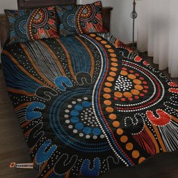 Aboriginal Quilt Bed Set Indigenous Patterns Ver09 01