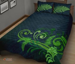 Quilt Bed Set New Zealand Silver Fern Green