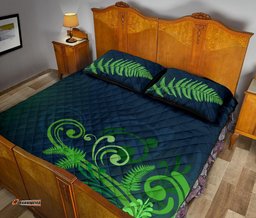 Quilt Bed Set New Zealand Silver Fern Green