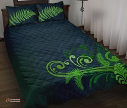 Quilt Bed Set New Zealand Silver Fern Green
